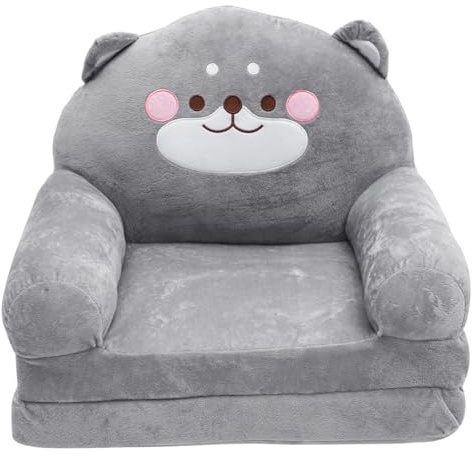 DEARMAMY Sofá Plegable Forma De Elefante, Asiento De Peluche para Niños, Tamaño Pequeño, Material Suave y, Adecuado para Guarderías y Habitaciones Infantiles, Color Aleatorio