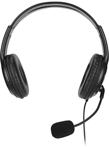 Ejoyous 3.5 Mm Gaming Headset, Stereo Surround Sound Gaming Headphones med Justerbar Mikrofon för PC Svart Blå