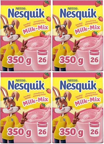 Nesquik Nestlé Fresa, Bolsa de 350 g (Paquete de 4)