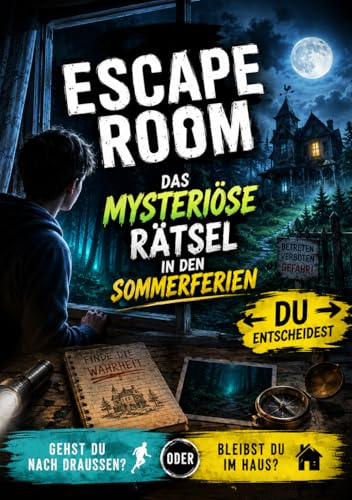 Das mysteriöse Rätsel in den Sommerferien. Escape Room: Ein interaktives Abenteuer für Kinder ab 9 Jahren | Triff deine eigene Entscheidungen | Die perfekte bildschirmfreie Beschäftigung