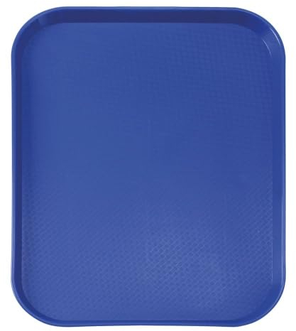 HENDI Bandeja de Servicio, pequeña, Rectangular, Multiusos, Bandeja para Servir Comida rápida, Bebidas, Fast Food, Bandeja de Cocina, 256x345x(H) 20mm, Gris, Polipropileno