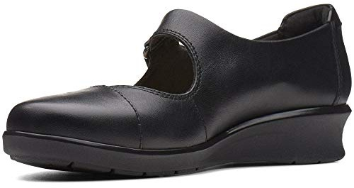 Clarks Hope Henley Leather Shoes in Black Size 7