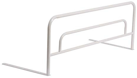 LIQICAI Bettgitter Sicherheitsseitenschiene Für ältere Erwachsene Kinder, Metallgriffstoßstange Doppelbett, Krankenhausbett weiß (Farbe: Weiß, Größe: 120X40CM)