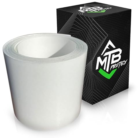 MTB Protex 50mm Bike Frame Protection Tape – Helicopter Tape Self Adhesive - Clear Gloss – Protect Your Bike from Scratches, Scrapes and Chips (50mm x 1M)