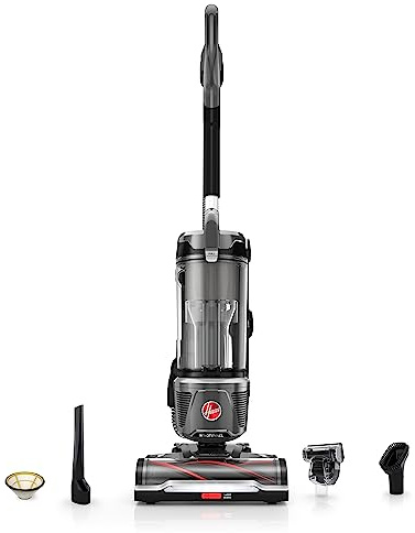 Hoover WindTunnel Tangle Guard Bagless Vacuum Cleaner, Corded Upright Vacuum, HEPA Media Filtration, Anti-Hair Wrap, Headlights, Swivel Steering, Corded Vacuum Cleaners for Home Use