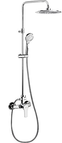 RAMON SOLER 187402RP240 TITANIUM Grifo Gran Ducha Barra Telescópica