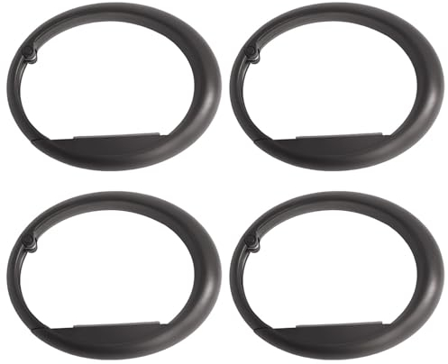 Pasdrucn 4 Stück Taschenhalter für Tisch, Handtaschenhalter Haken, Tragbare Tisch Tasche Halter, Tragbare Ring Haken Handtaschenhaken, Aufbewahrungshaken für Zuhause, Schule (Curry)