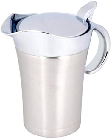 Saucière thermique, chauffe-sauce isotherme, saucière avec couvercle, pichet de 750 ml/450 ml pour sauce, pot à sauce thermique en acier inoxydable, pichet à sauce avec couvercle facile à soulever