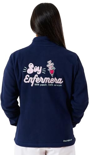 Nurse is Love Chaqueta Polar Mujer para Enfermera - Sudaderas Mujer sin Capucha, Forro Polar de Invierno Doble Bolsillo y Cremallera Facil de Lavar Talla S Enfermera Original