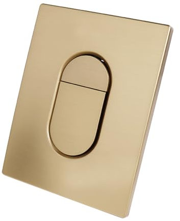 Plaque d'actionnement pour déclenchement de chasse d'eau, plaque de commande pour plaque de révision Gro-he (or mat brossé)