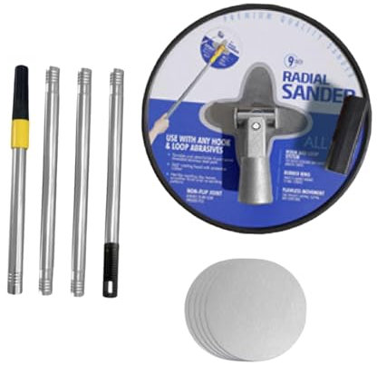 SZLIFE Levigatrice per palo del Muro a Secco per i progetti di Pittura con 5 Dischi di levigatura a Secco Strumento di levigatura della levigatura a Mano, Blu