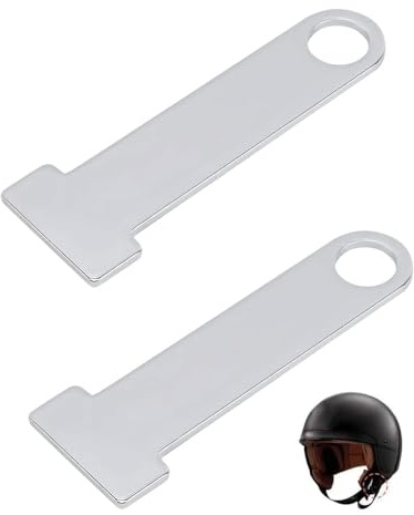 GAJUS 2pcs Extension de Verrouillage de Casque,Serrure Antivol en Acier Inoxydable,Sangle D-Ring Accessoire Universel Adapté aux Moto,Scooter epour Sécuriser Votre Casque au Quotidien