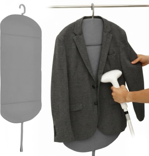 Vikbar ångbräda för upphängning 85 × 41 cm för ångare | Vikbar ångstrykbräda med krok, värmebeständig, platsbesparande för ånga, bärbar strykmatta för resor, hem, hotell