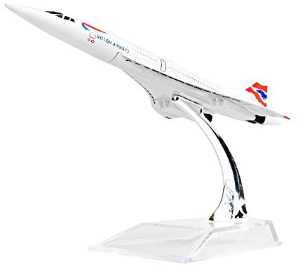 LEX ES Diecast Plane 1:400 BRITISHF-BVFB Concorde Metal(16cm) Plane Model Office Decoration or Gift