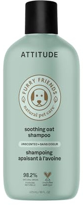 ATTITUDE Soothing Shampoo for Cat & Dog, Plant- and Mineral-Based Ingredients, Vegan, Unscented, 473 mL