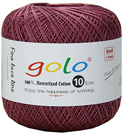 golo Häkelgarn Größe 10 Häkelgarn baumwolle häkelgarn stärke 10 Purplish rot-701