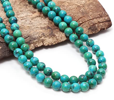 8 mm runda Howlite turkosa pärlor för armband, släta runda bollar pärlor, turkos rund ädelsten tråd, 38 cm tråd