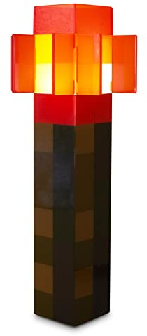 Minecraft Redstone Torch Plug-in Nightlight with Auto Dusk to Dawn Sensor | LED Mood Light for Kids Bedroom, Play Room, Hallway | Home Decor Room Essentials | Video Game Gifts and Collectibles