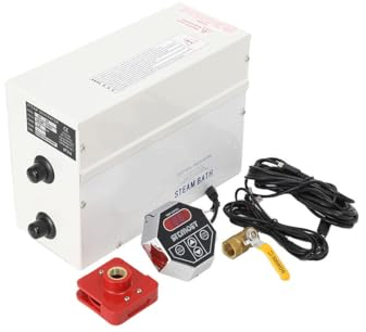 NICCOO 3KW Dampfgenerator Dampferzeuger Dampfdusche Dampfbad Generator für Sauna/Dusche/SPA Dampfgerät mit LED-Digitalanzeige Regler 25-55°C