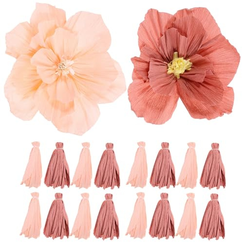 Operitacx 20 Piezas de Flores de Papel para Bricolaje y Adornos de Bodas y Fiestas, Flores Artificiales Delicadas Diseño Innovador y Almacenamiento Conveniente