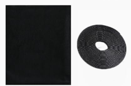 Mexgcom 6 Stück Fliegengitter Fenster, 130 x 150cm Insektenschutz Fenster mit Klettband Selbstklebend, Moskitonetze für Fenster schützen die Familie vor Insekten (Schwarz)