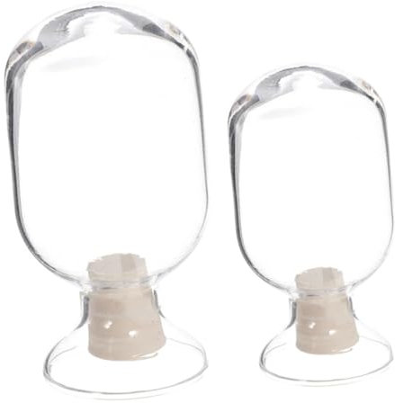 Gatuida 2piezas Portacerillas Vidrio Decorativo Botellas Vidrio Tapa Display Cerillas