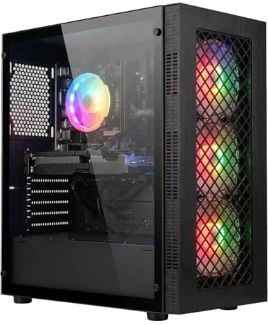 STGsivir Gaming PC, Core i7 Gen8, RTX 2060S 8G, 32G DDR4 RAM, 1T SSD | Gaming Computer Desktop for Streaming,Video Editing,Homework, up to 4.1GHz, WiFi 6, BT 5.0, 4K,HDMI,DP, Win11 Pro, ARGB Case