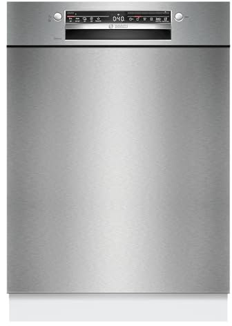 Bosch SMU2HTS08E Serie 2 - Lavastoviglie sottopiano 60 cm, Smart Start, gel igienico per Eco 50 °C e Intensivo 70 °C, AquaStop, programma Download, Silence on demand, Home Connect, acciaio spazzolato