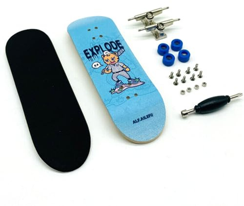 Mini Finger Skateboard, Maple Wooden Alloy Fingerboard, Deck Truck Finger