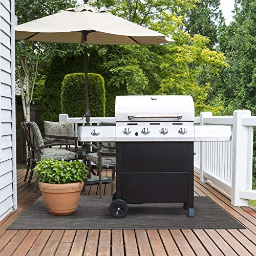 Floordirekt Alfombrilla para barbacoa, protección del suelo, alfombrilla para barbacoa, alfombrilla protectora para barbacoa de gas y barbacoa de carbón vegetal para exterior y jardín, 90 x 180 cm