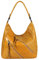 OBC Damen Tasche Shopper Tote Bag Handtasche Umhängetasche Schultertasche Beuteltasche Leder Optik Hobo Crossbody (Gelb 36x32x14 cm)