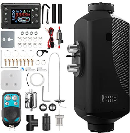 1inchome Standheizung, Standheizung Diesel, 12V Lufterhitzer, 2KW/5KW/8KW Air Diesel Heizung mit Schalldämpfer, LCD Schalter u. Fernbedienung für Auto RV Boote LKW KFZ PKW Wohnmobil