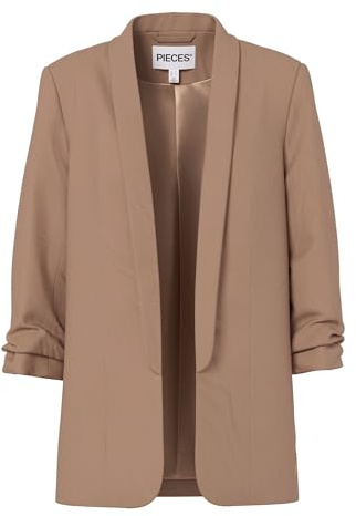 PIECES Pcboss 3/4 Blazer Noos, Blazer Donna, Fossile, S
