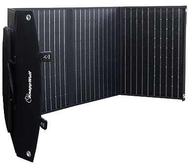 KnappWulf KW150 med 120 W vikbar solpanel, bärbar solpanel för kraftstationer, 1 x USB-A-kontakt, 1 x USB-A-port, 1 x strömstationskontakt, kompatibel med smartphone och bärbar dator