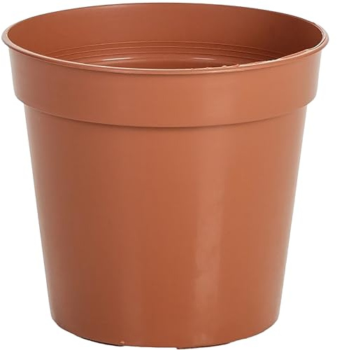 GardenersDream Lightweight Terracotta Plastic Plant Pots, Easy Release, Weather-Resistant - Suitable for Indoor and Outdoor Use, Available in Large and Small Sizes for Flowers, Plants, Herbs
