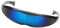 UxicRuya Narrow Lens Visor Shades for Themed Events, Black Frame with Blue Mirror