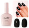 Imtiti Schwarz UV Nagellack, 10ML Schwarz UV Gel Nagellack Soak Off Led Gel Nail Polish Herbst Winter DIY Nagel Kunst Starter Maniküre Salon Gellack Kit