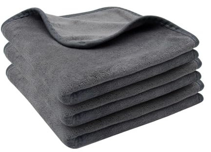 HTRTRR 3 chiffons en microfibre extra absorbants, 40 x 40 cm, chiffon de séchage de qualité supérieure pour la douche, la maison, la voiture, le camping sans peluches et sans rayures à très haute