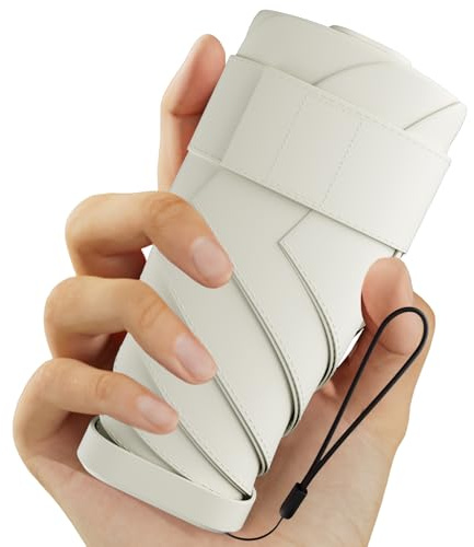 Copulan Kompakter Mini-Reiseschirm, aus umweltfreundlichen Materialien, ultraleicht, sonnen- und regenbeständiger kleiner Regenschirm, Taschenschirm, Geschenk