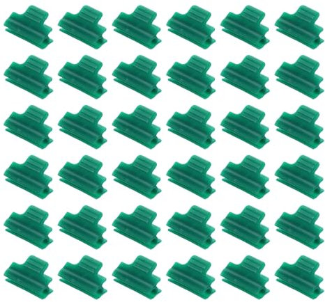 QUARKZMAN Gewächshausklammern für 5/16 Zoll PVC Rohre, 40 Stück Gewächshausfilmklammern Schattierungsnetzstangenclip Gartenbögen für Reihenabdeckung, Gewächshaus Kunststofffolie (Dunkelgrün)