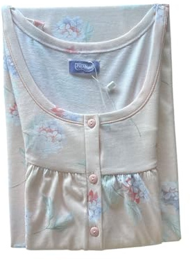 Linclalor Camicia da Notte Spalla Larga Serafino Raglan in Cotone 100% (75156 Cipria-Petalo, 48)
