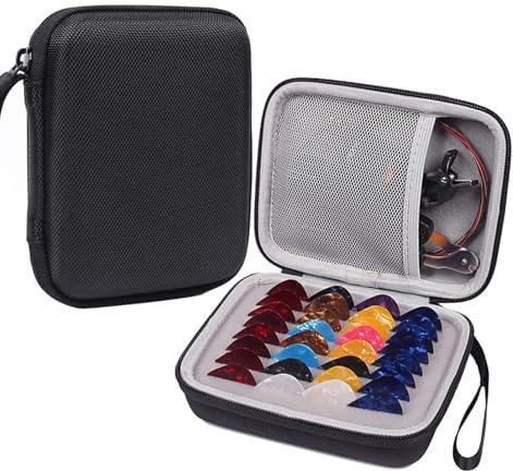 Support de boîte à médiators, pochettes pour médiators - Mallette de rangement polyvalente de grande capacité | Organisateur de médiator Portable pour capodastre, cordes, sangles, étui peu encombrant