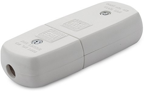 BG Electrical 452-BG Nexus 10 Amp 3 Pin Male and Female ABS Flex Connector, White, 20 Pieces