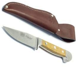 Kombiangebot Güde Messer Jagdnicker, Jagdmesser, Griff aus Eichenholz mit Lederscheide