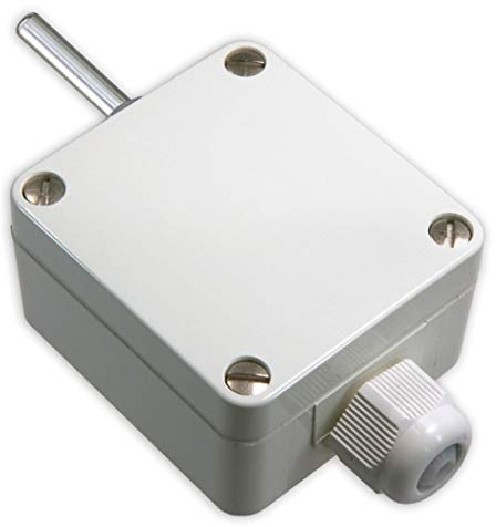 iOVEO 206AF02202 - Aussentemperatur-Messumformer mit Sensor PT1000, Aussenfühler Aktiv, 0-10V o. 4-20mA, Sensor im ext. Schutzrohr