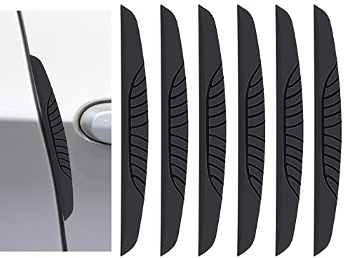 Hochwertiger Türkantenschutz Autotür Kantenschutz Auto Schwarz Gummi Türkantenschoner Aufkleber für Autotüre 6 Pcs (Schwarz)