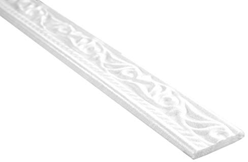2 Metros | Zócalo plano | Zócalo de poliestireno | Zócalo de techo | Hexim | 45x8mm | M-10