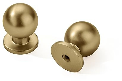 khtumeware 10 Pack Champagne Bronze Cabinet Knobs 1 Inch Single Hole Cabinet Handles Dresser Knobs Drawer Knobs and Pulls for Bathroom Cabinets.