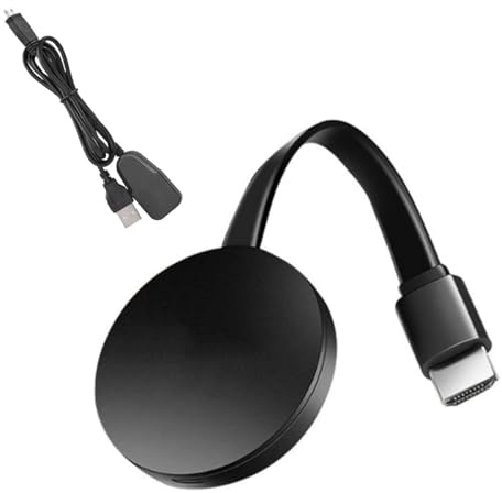 A2ZWORLD Wifi Display Dongle 1080p, Ricevitore Display Wireless HDMI, Screen Mirroring da Smartphone a TV/Monitor, Condivisione Schermo in HD (Modello: 2176 Rotonda)