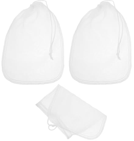 ARTIBETTER 3piezas Bolsas de Filtro de Nailon Reutilizable Mallas Malla Fina Bolsa para Leche de Frutos Secos Colador para Té Zumos y Sopas como Sustituto Gasa para Colar